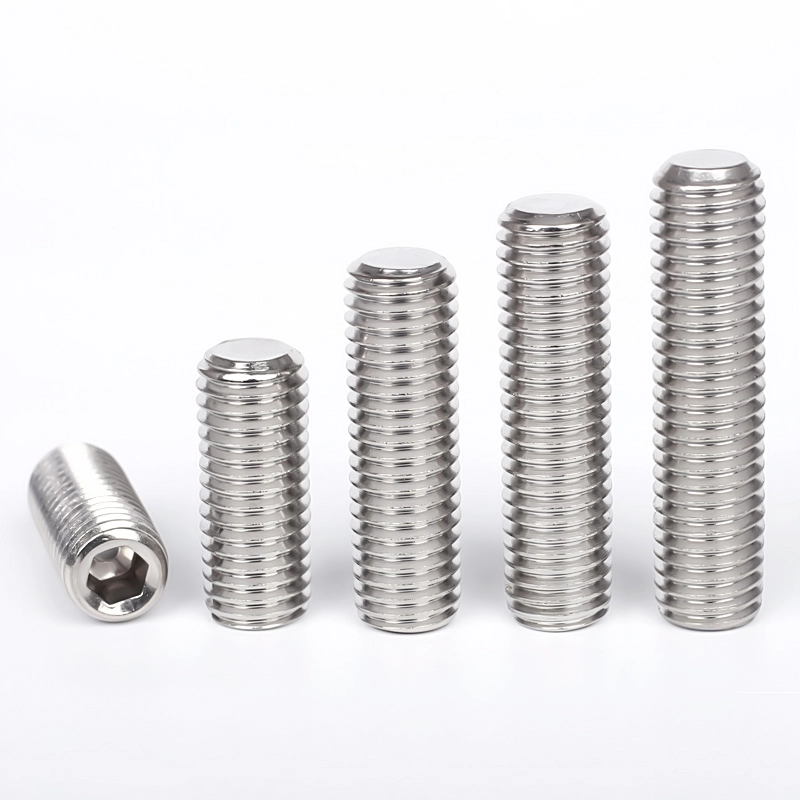Rustfritt stål DIN 913 Flat End Sett Skrue